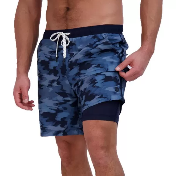 Eddie Bauer Mens SPF 50 Volley Swim Trunk 8 Inseam Comes with Comfort Liner  Ultimate Comfort  StretchAtlantic Blue