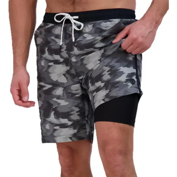 Eddie Bauer Mens SPF 50 Volley Swim Trunk 8 Inseam Comes with Comfort Liner  Ultimate Comfort  StretchBlack