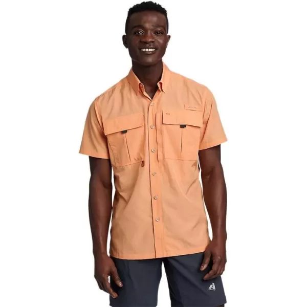 Eddie Bauer Mens UPF Guide 20 ShortSleeve ShirtCantaloupe