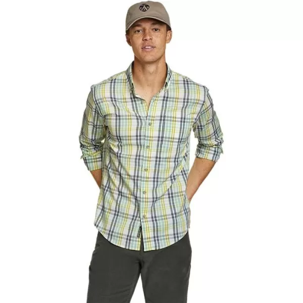 Eddie Bauer Mens Voyager Flex LongSleeve ShirtBottle Green