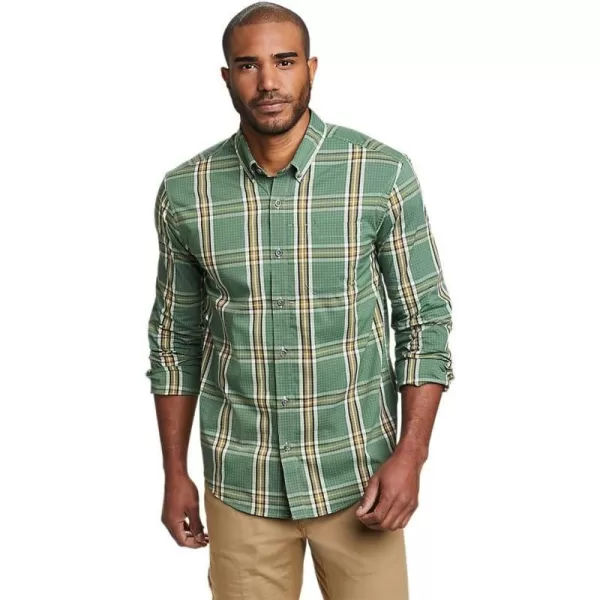 Eddie Bauer Mens Voyager Flex LongSleeve ShirtIrish Green