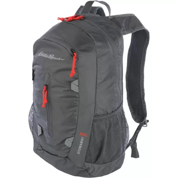 Eddie Bauer Stowaway Packable 20L BackpackMade from Ripstop Polyester Onyx One SizeDark Smoke