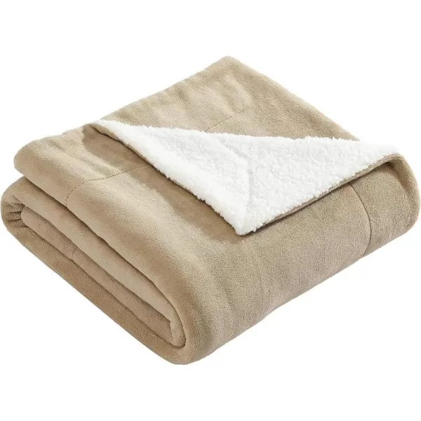 Eddie Bauer Throw Blanket Ultra Soft Plush Home Dcor All Season Bedding Ultra Lux Solid Red 50 x 60Sherpa Reverse Beige