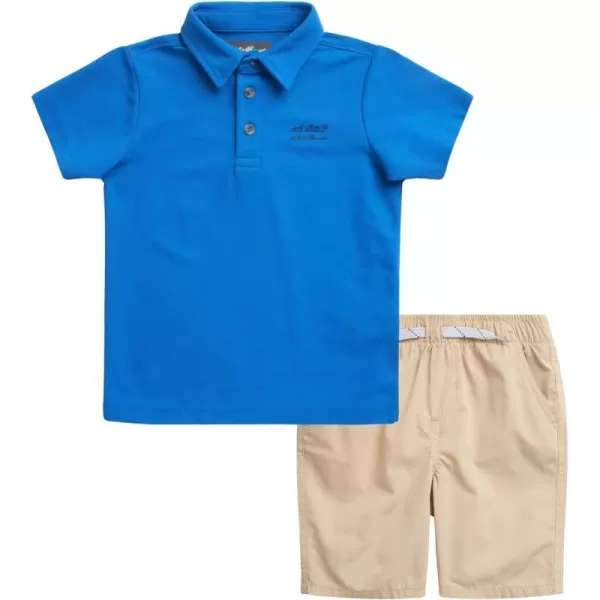 Eddie Bauer Toddler Boys Shorts Set  Polo Shirt and Shorts Matching Outfit  Clothing Set for Toddler Boys 2T4TBlueKhaki