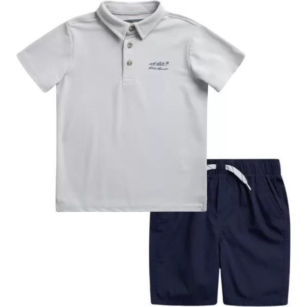 Eddie Bauer Toddler Boys Shorts Set  Polo Shirt and Shorts Matching Outfit  Clothing Set for Toddler Boys 2T4TGreyNavy