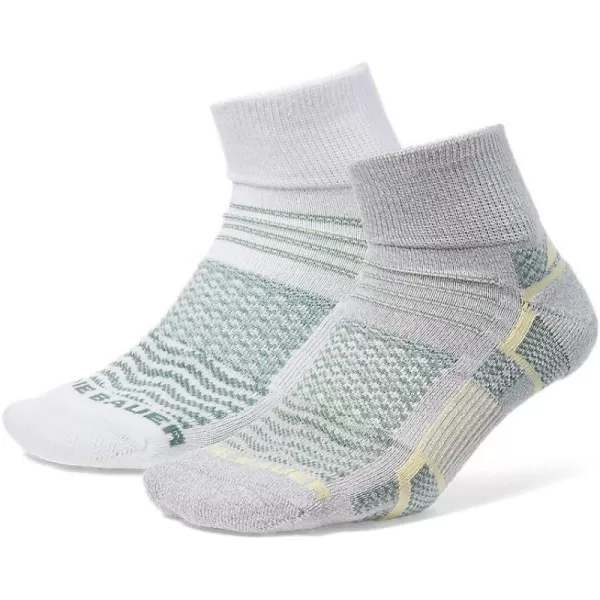 Eddie Bauer Womens Active Pro COOLMAX Quarter Crew Socks  2 PackStream