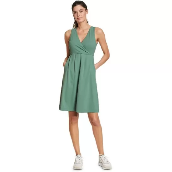 Eddie Bauer Womens Aster Crossover Dress  SolidRegular Dk Seafoam