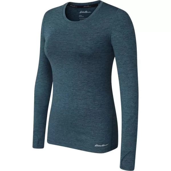 Eddie Bauer Womens Brushed Long Sleeve Crew Neck ShirtDark Teal Heather