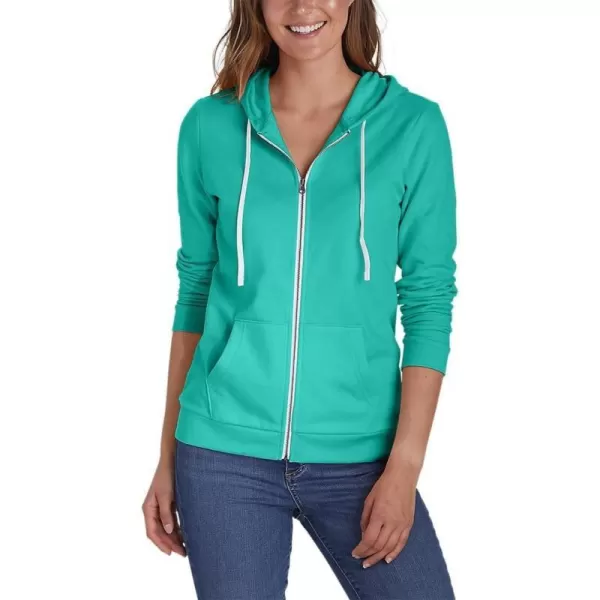 Eddie Bauer Womens Camp Fleece FullZip HoodieTurquoise