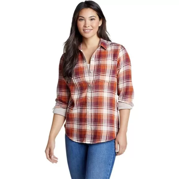 Eddie Bauer Womens CarryOn LongSleeve ButtonDown ShirtSienna