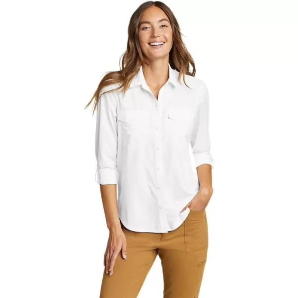 Eddie Bauer Womens Departure 20 LongSleeve ShirtRegular Snow