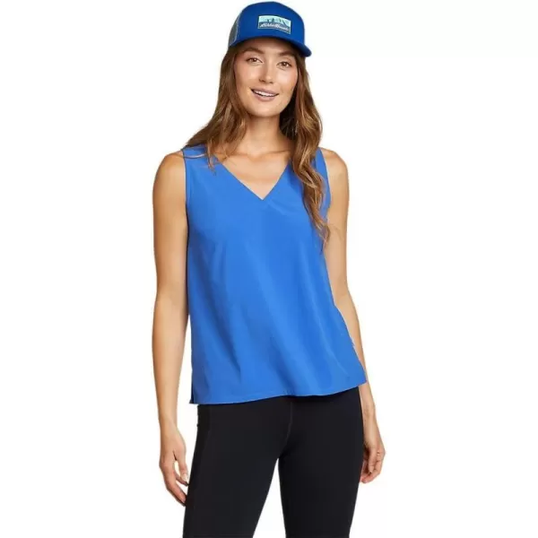 Eddie Bauer Womens Departure VNeck Tank Top  SolidBrilliant Blue