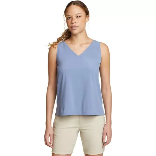 Eddie Bauer Womens Departure VNeck Tank Top  SolidDusty Blue