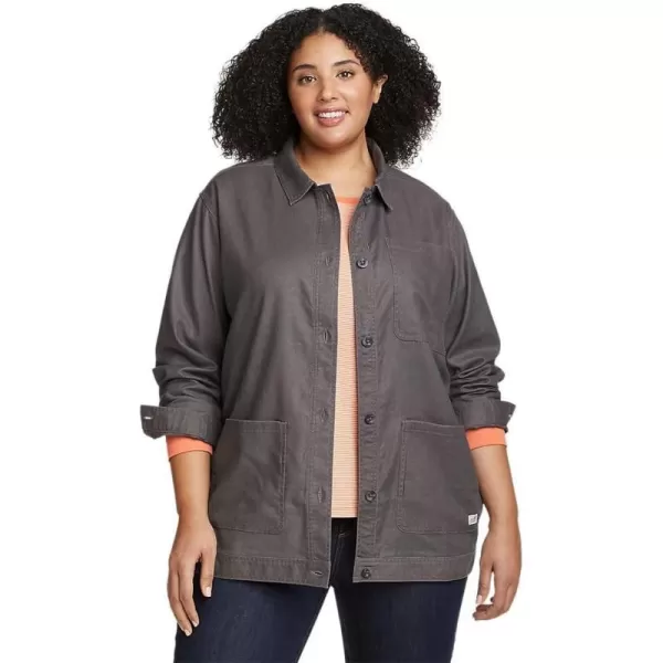 Eddie Bauer Womens EB Hemplify Utility Shirt JacketPlus Vintage Gray