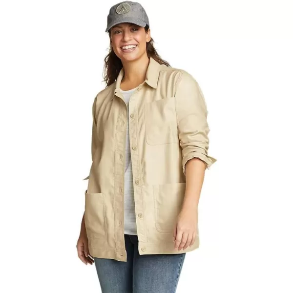 Eddie Bauer Womens EB Hemplify Utility Shirt JacketRegular Ecru