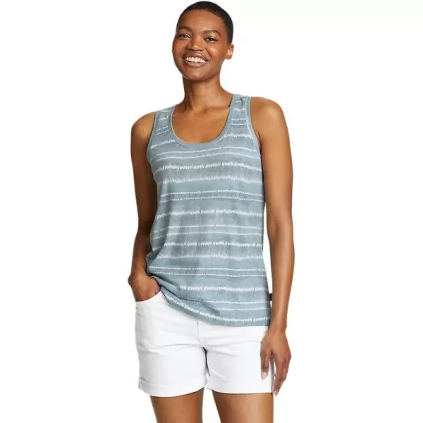 Eddie Bauer Womens Everday Essentials Tank Top  PrintRegular Slate Blue