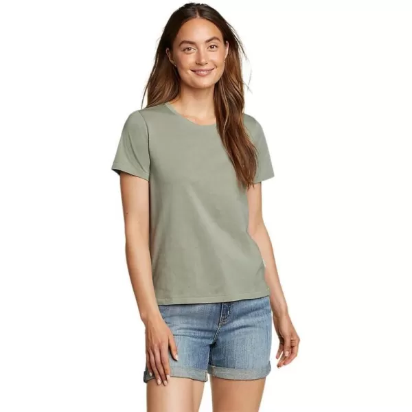 Eddie Bauer Womens Everyday Essentials Short Sleeve TShirt  SolidPetite Sage