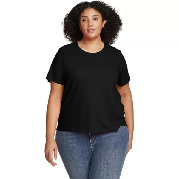 Eddie Bauer Womens Everyday Essentials Short Sleeve TShirt  SolidPlus Black