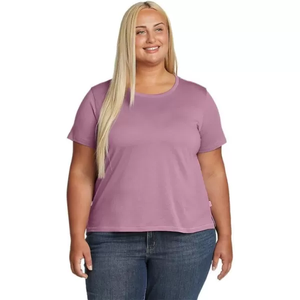 Eddie Bauer Womens Everyday Essentials Short Sleeve TShirt  SolidPlus Lt Violet