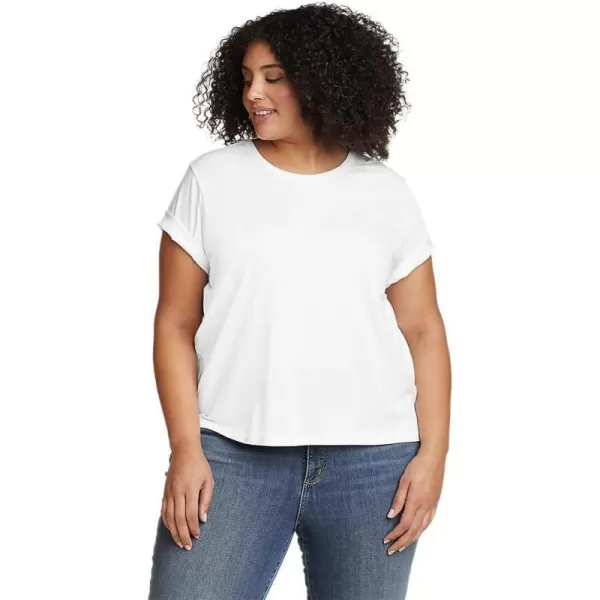 Eddie Bauer Womens Everyday Essentials Short Sleeve TShirt  SolidPlus White