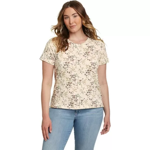 Eddie Bauer Womens Everyday Essentials ShortSleeve TShirt  PrintedPetite Ivory