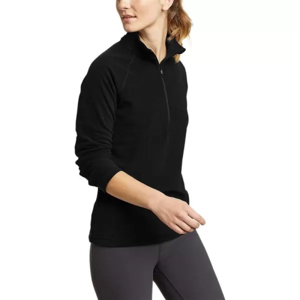 Eddie Bauer Womens Fast Fleece RaglanSleeve 14Zip  SolidBlack