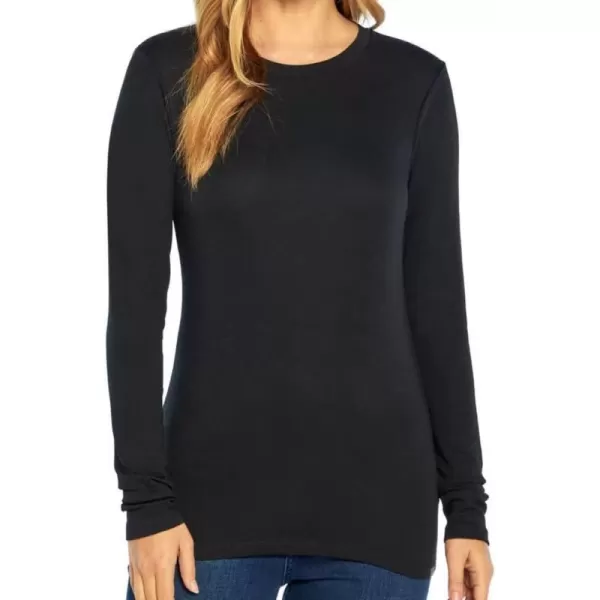 Eddie Bauer Womens Favorite LongSleeve Crewneck TShirtStandard Black