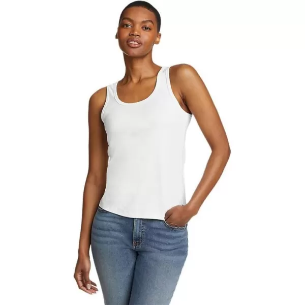 Eddie Bauer Womens Favorite ScoopNeck Tank Top  SolidRegular White