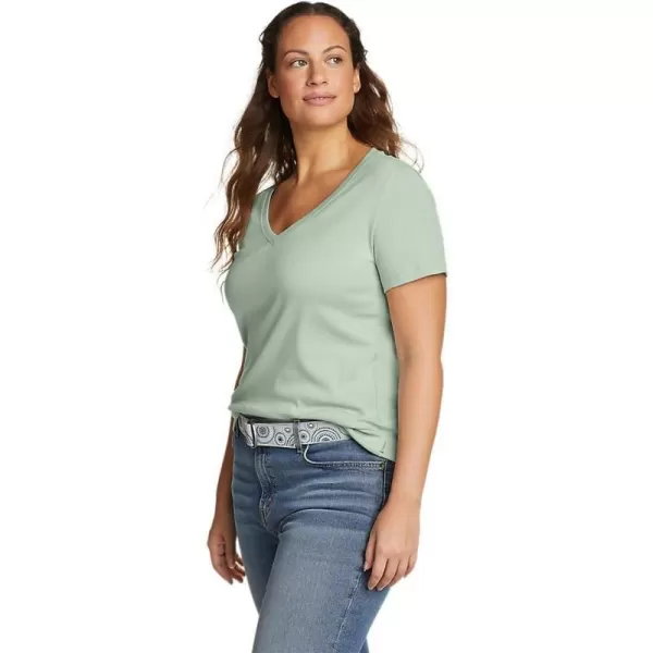 Eddie Bauer Womens Favorite ShortSleeve VNeck TShirtCeladon