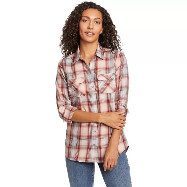 Eddie Bauer Womens Firelight Flannel ShirtPetite Calla Lily