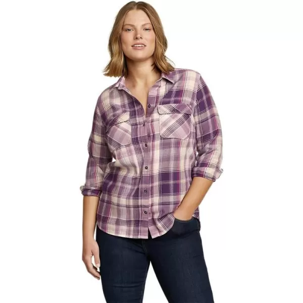 Eddie Bauer Womens Firelight Flannel ShirtRegular Hyacinth