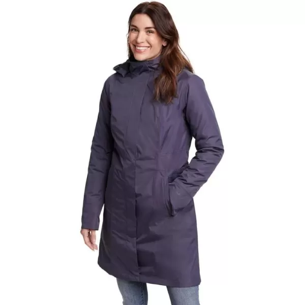 Eddie Bauer Womens Girl On The Go Insulated Trench CoatDk Mulberry