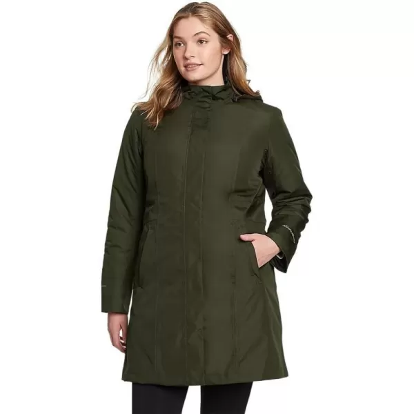 Eddie Bauer Womens Girl On The Go Insulated Trench CoatRegular Dark Loden