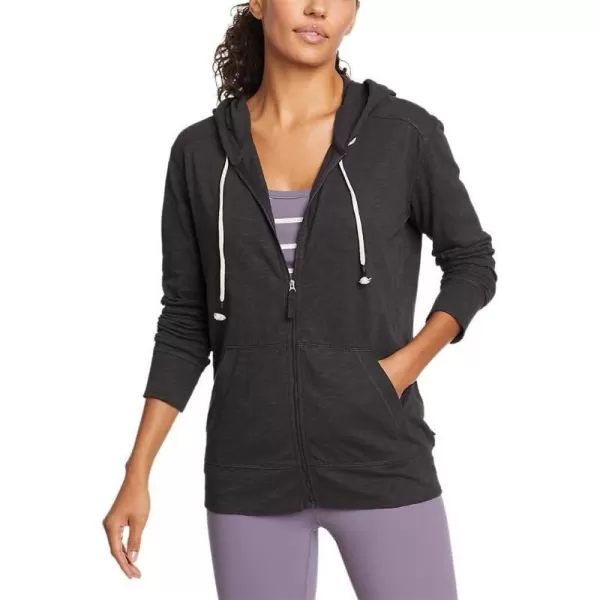 Eddie Bauer Womens Legend Wash Slub FullZip HoodieCarbon