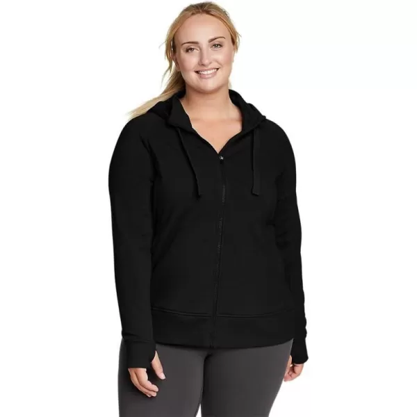 Eddie Bauer Womens Motion Cozy Camp FullZip SweatshirtPlus Black