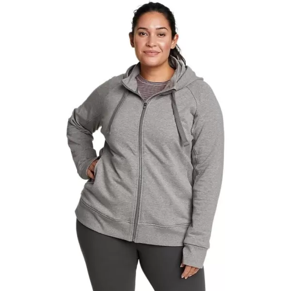 Eddie Bauer Womens Motion Cozy Camp FullZip SweatshirtPlus Heather Gray