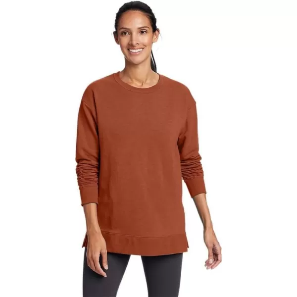 Eddie Bauer Womens Motion Cozy Camp LongSleeve TunicPetite Paprika