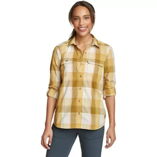 Eddie Bauer Womens Mountain LongSleeve ShirtPetite Amber