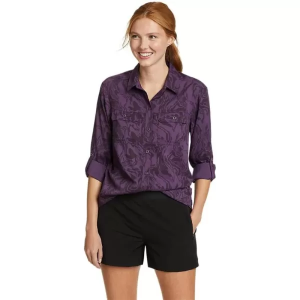 Eddie Bauer Womens Mountain LongSleeve ShirtPetite Violet