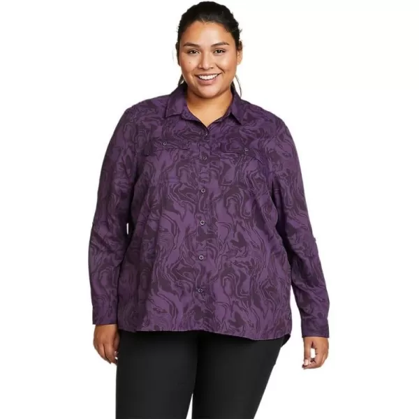 Eddie Bauer Womens Mountain LongSleeve ShirtPlus Violet