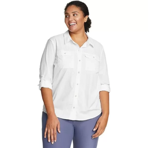 Eddie Bauer Womens Mountain Ripstop LongSleeve ShirtLong White