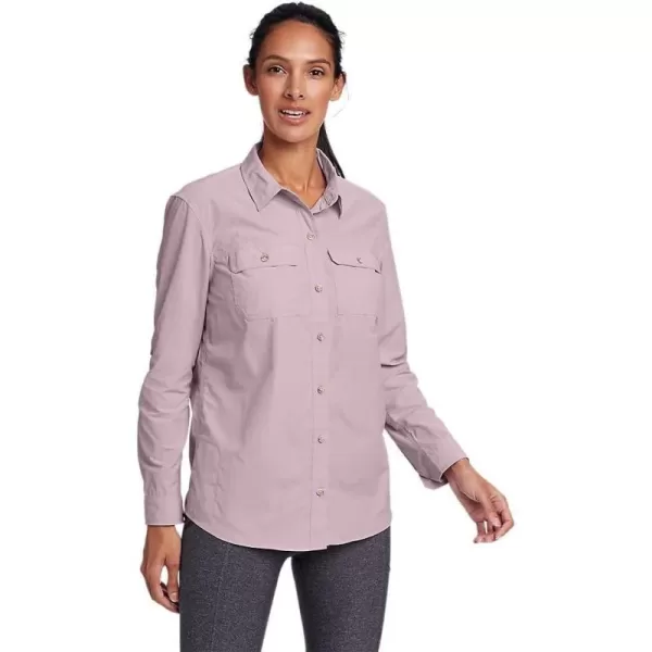 Eddie Bauer Womens Mountain Ripstop LongSleeve ShirtRegular Dusty Iris