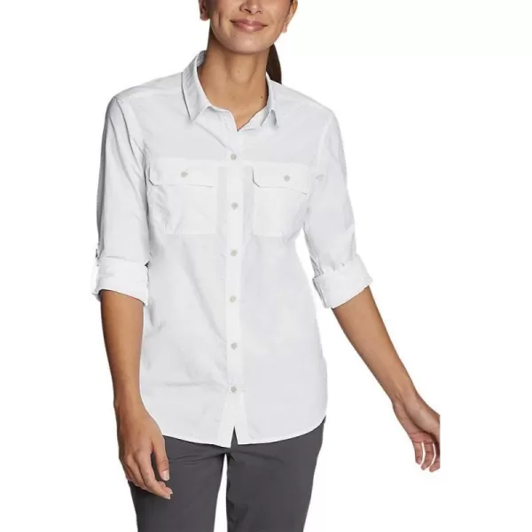 Eddie Bauer Womens Mountain Ripstop LongSleeve ShirtTall White