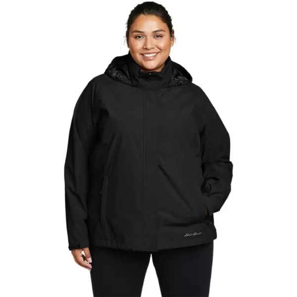 Eddie Bauer Womens Packable Rainfoil JacketPlus Black Recycled