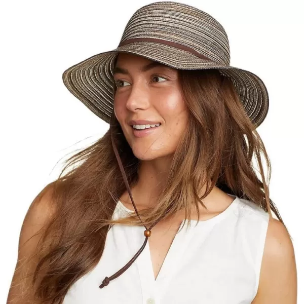 Eddie Bauer Womens Packable Straw Hat  Wide BrimBrown