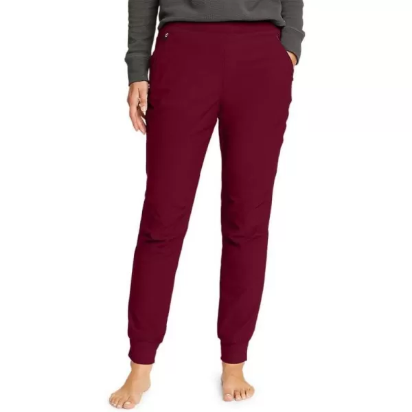 Eddie Bauer Womens Rainier FleeceLined Jogger PantsDark Berry