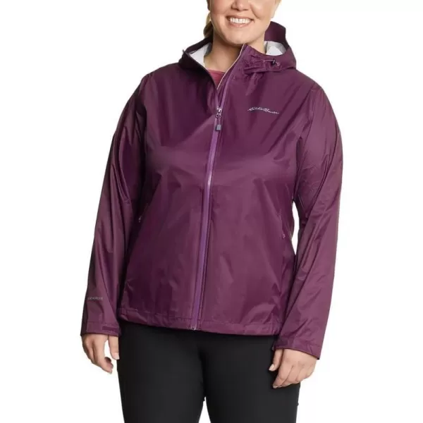 Eddie Bauer Womens Size Cloud Cap Rain JacketPlusDk Plum