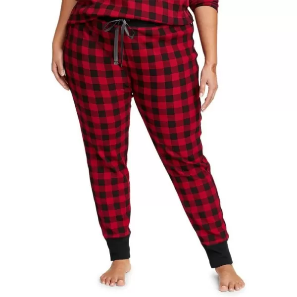 Eddie Bauer Womens Stines Favorite Waffle Sleep PantsPlus Scarlet