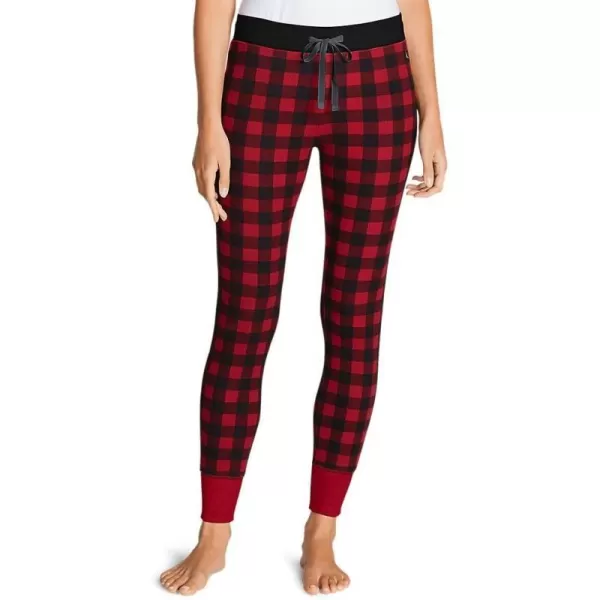 Eddie Bauer Womens Stines Favorite Waffle Sleep PantsRegular Scarlet