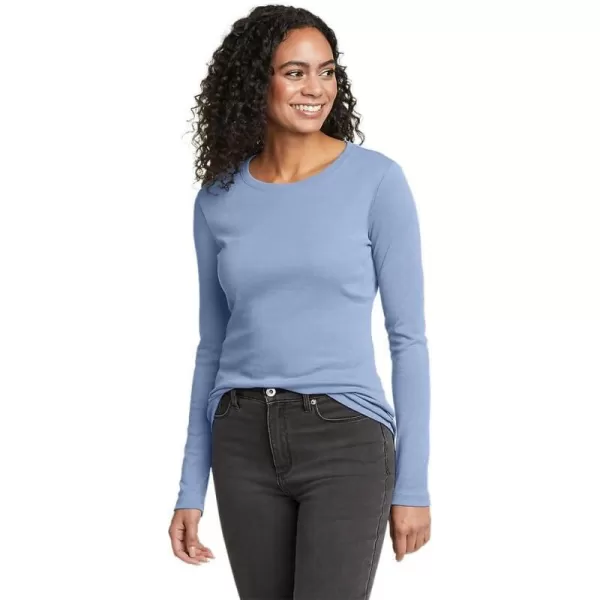 Eddie Bauer Womens Stines LongSleeve Crew TShirtDusty Blue